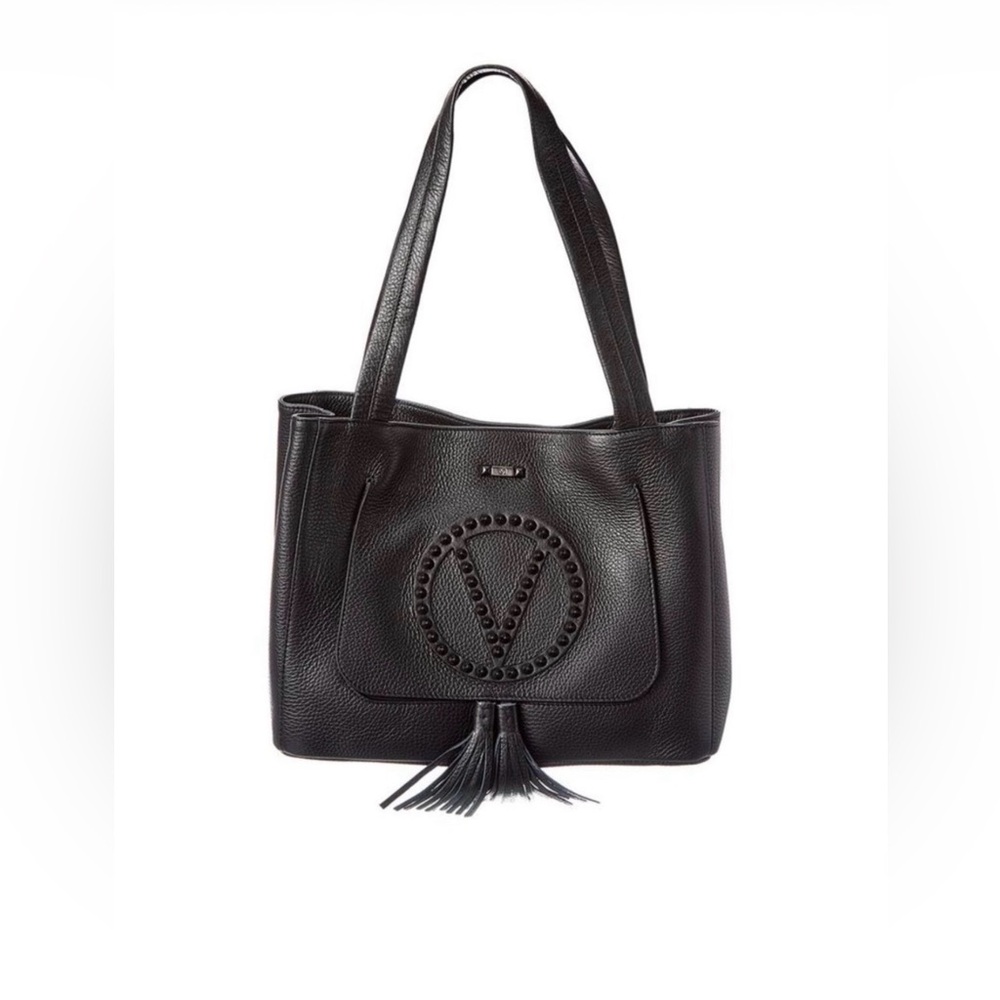 Valentino By Mario Valentino Estelle Rock Leather Tote, Black - Picture 2 of 10